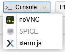 Console xterm.js dans Proxmox