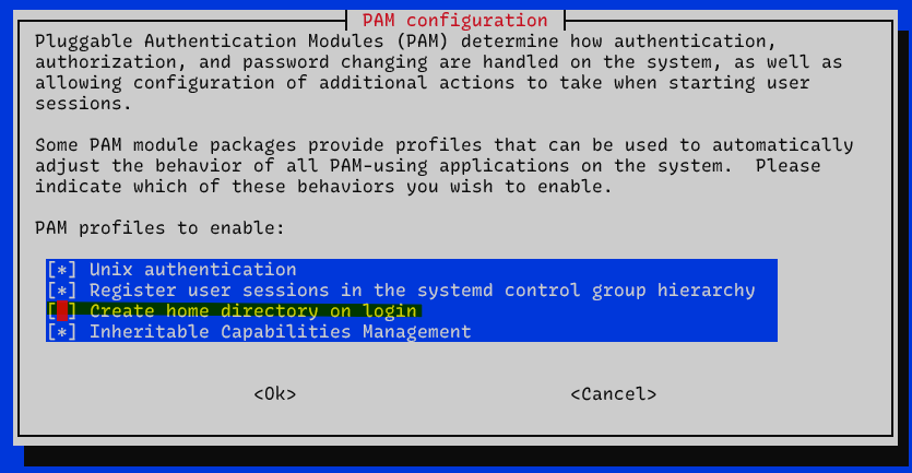 Capture d’écran de pam_auth-update