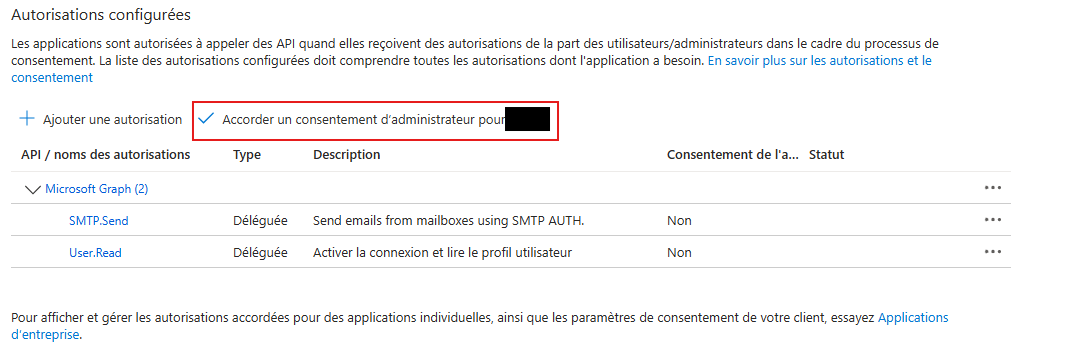 Accorder le consentement d’administrateur